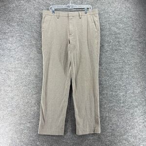 Express Dress Pants Men 34*32 Gray Mid Rise Pleaated Straight Cotton Pockets